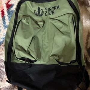 Sierra club olive green backpack